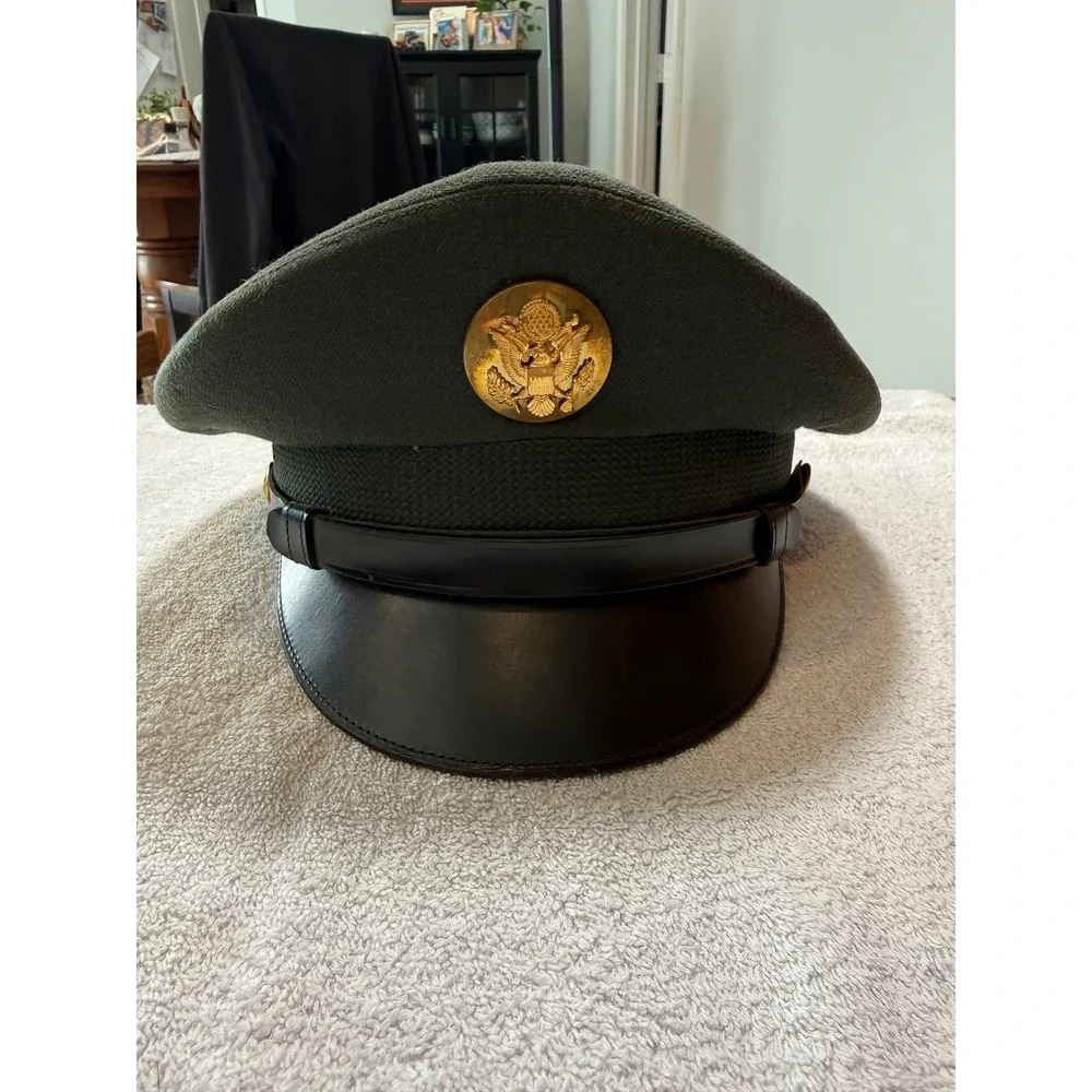 US Army Enlisted Service Cap Olive Drab Green Military Dress Hat 8405-286-5057